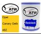 Preview: Opel, Canary Gelb, 482: 500ml Lackdose, von ATW Autoteile West.
